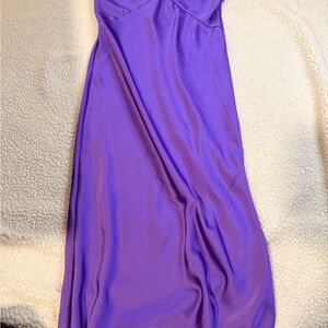 a new day Vibrant Purple Satin Dress